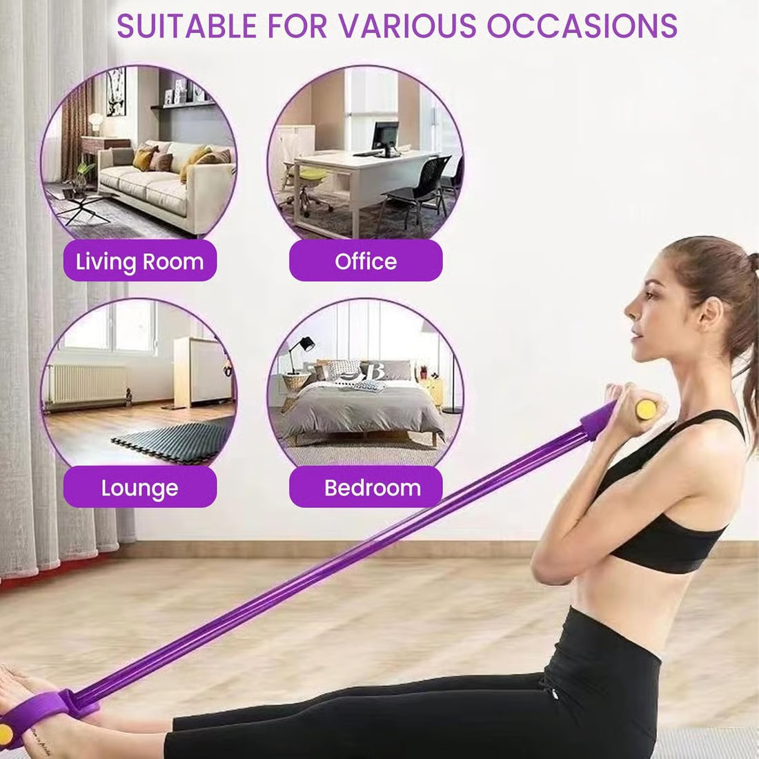 MySportsHouse™ Pedal Elastic Pull Workout Band