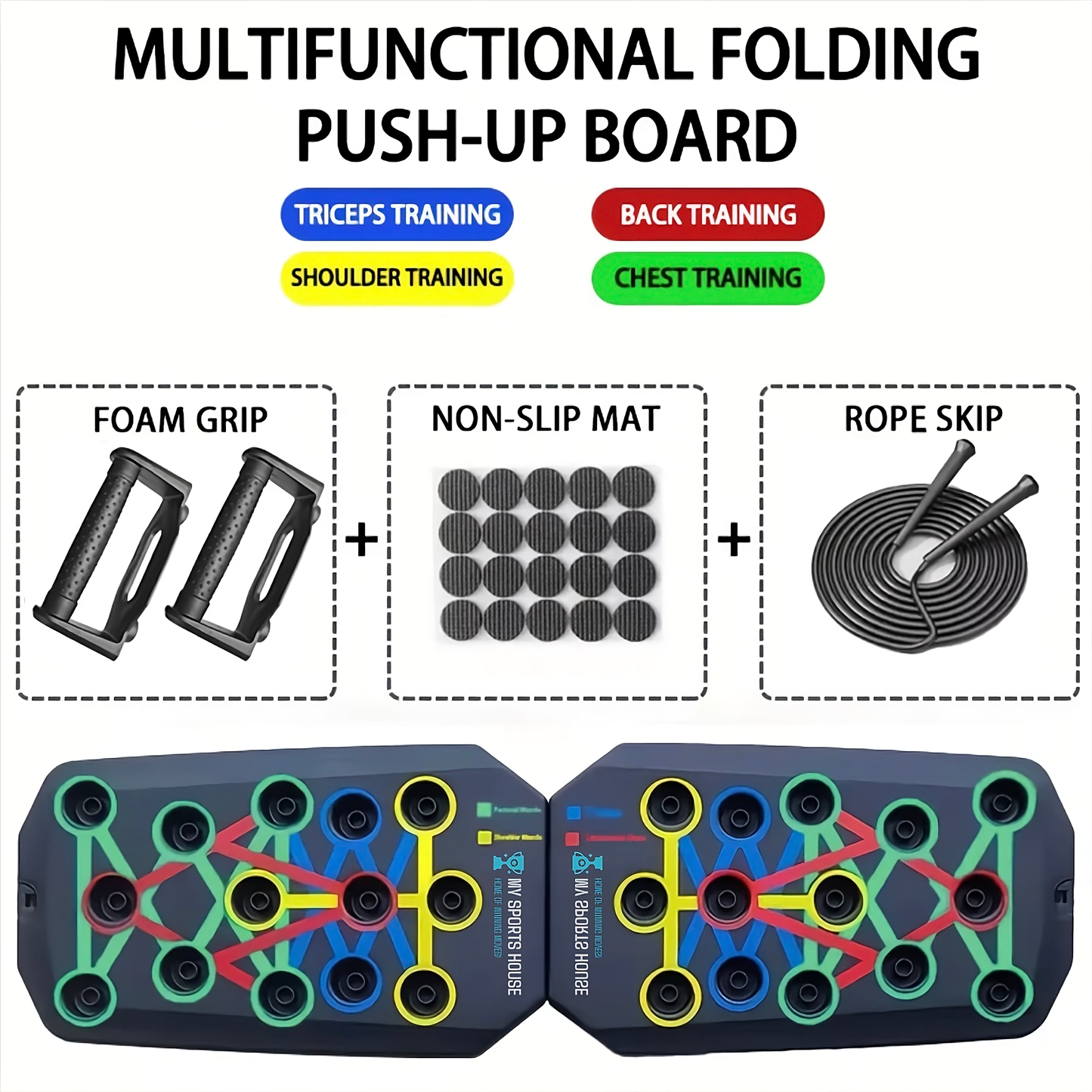 MySportsHouse™ Portable Multifunctional Push-Up Trainer Board